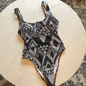 Aerie Henley Style One Piece Swimsuit